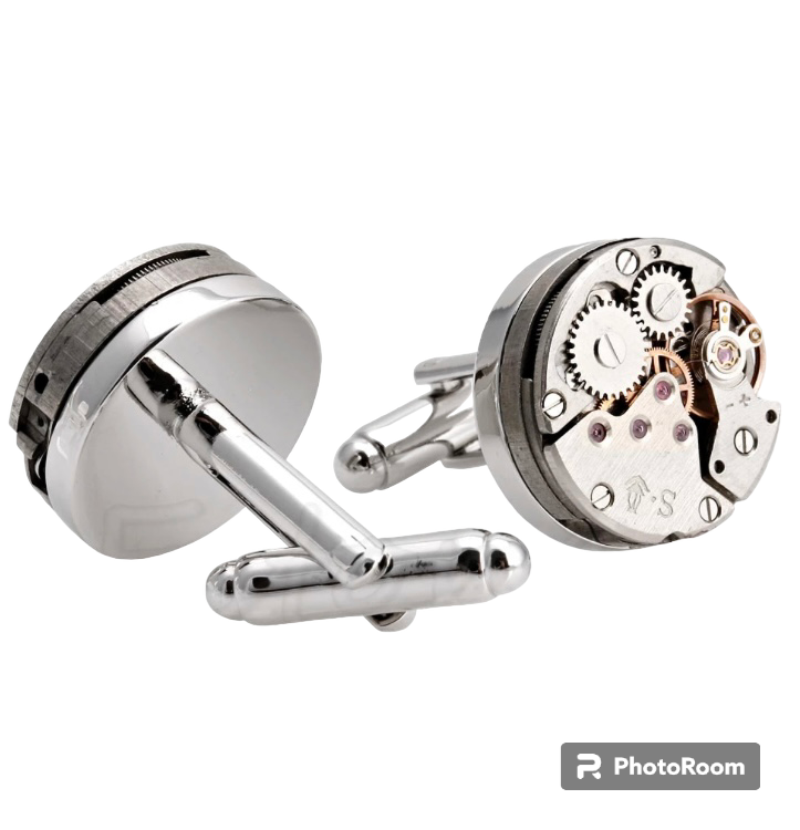 Watch Movement cuff links round