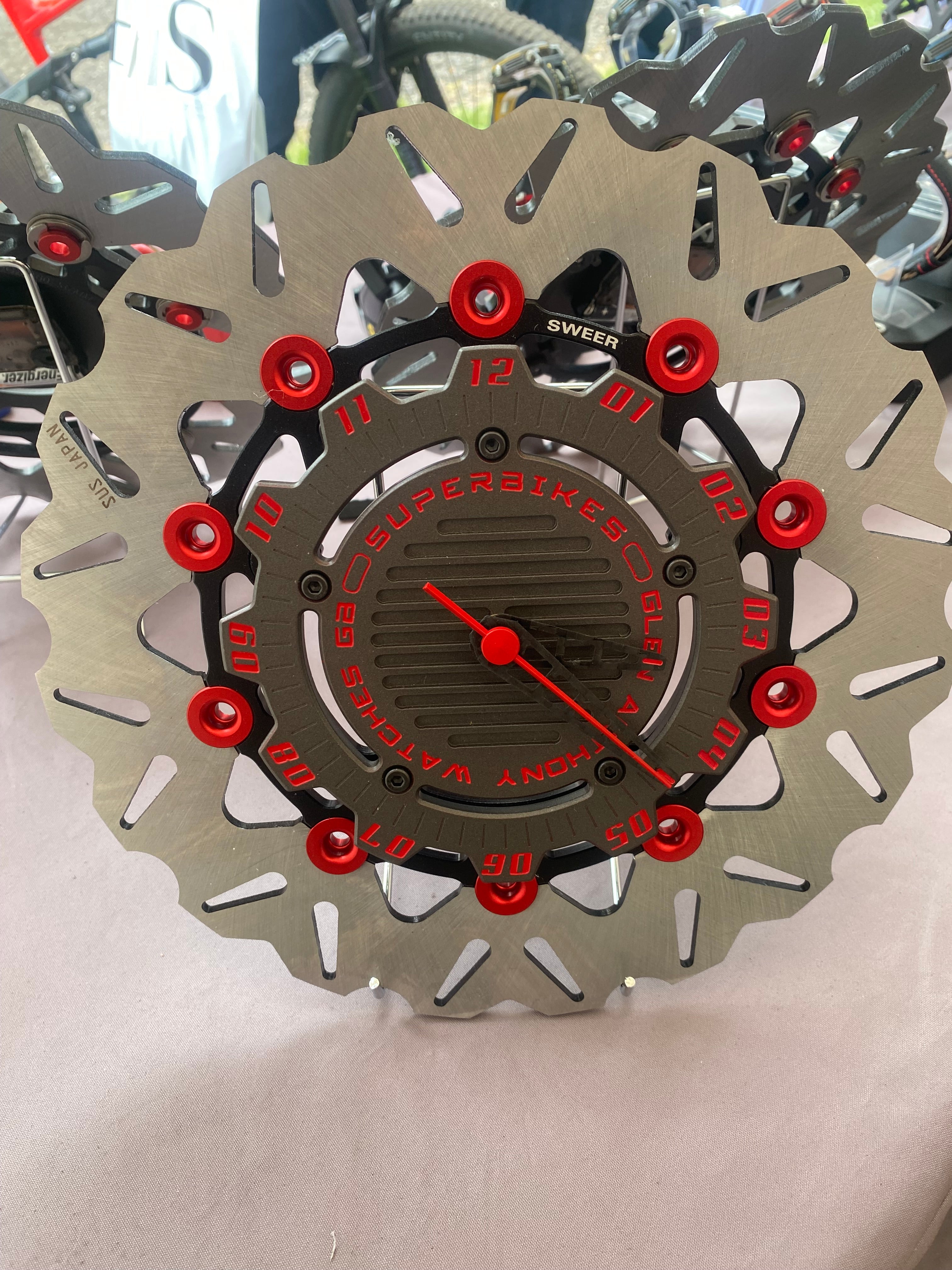 Wavy Brake Disc Clock